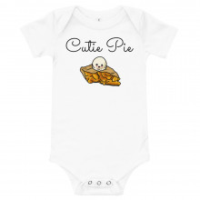 Cutie Pie Peach Baby Body Suit