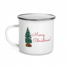 Christmas Tree Enamel Mug